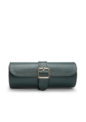 Wolf 1834 British Racing Triple Watch Roll in Green - Green. Size all.