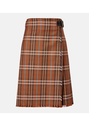 Burberry Burberry Check wool midi skirt