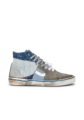Paul Easterlin Caly Star Sneakers in Grey & Denim - Grey,Blue. Size 41 (also in 42, 43, 46).
