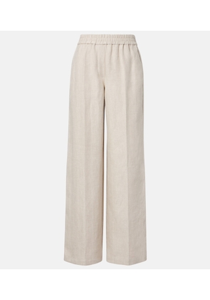 Brunello Cucinelli Linen and cotton wide-leg pants
