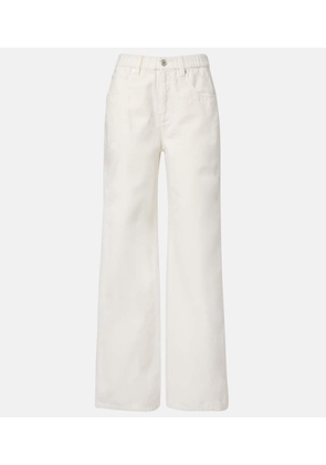 Brunello Cucinelli Cotton and linen wide-leg pants