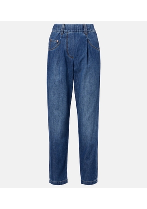 Brunello Cucinelli Pleated wide-leg jeans