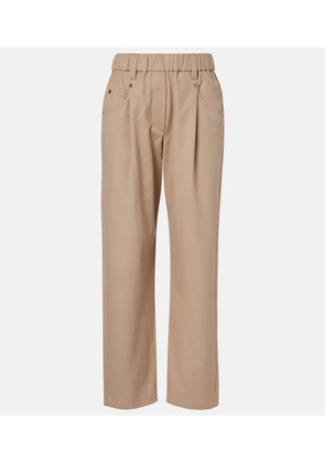 Brunello Cucinelli Cotton-blend straight pants