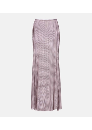 Bananhot Solay gingham semi-sheer maxi skirt