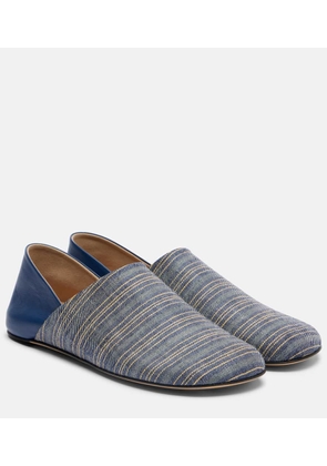 JW Anderson Leather-trimmed slip-on shoes