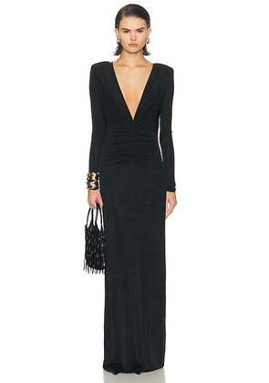 SEROYA Ebony Dress in Black - Black. Size L (also in M, XL).