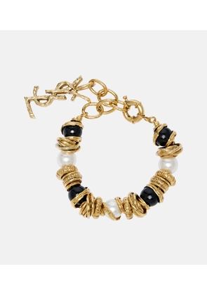 Saint Laurent Loulou embellished bracelet