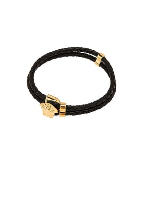 VERSACE Bracelet in Black & Gold - Black. Size all.