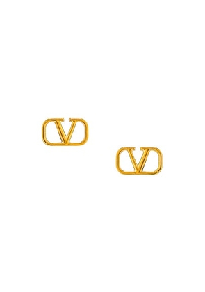 Valentino Garavani V Logo Signature Earrings in Oro - Metallic Gold. Size all.