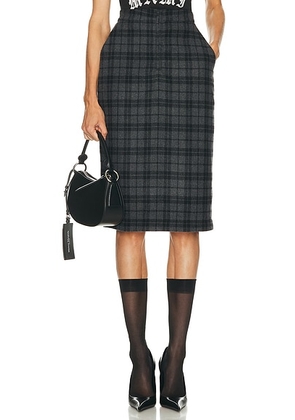 Willy Chavarria Zipped Skirt in Charcoal - Charcoal. Size S (also in ).