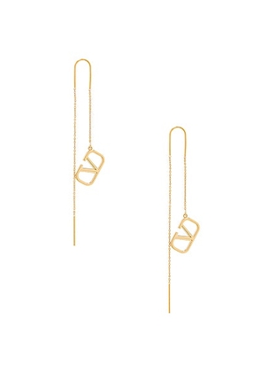 Valentino Garavani Vlogo Signature Drop Earrings in Oro - Metallic Gold. Size all.