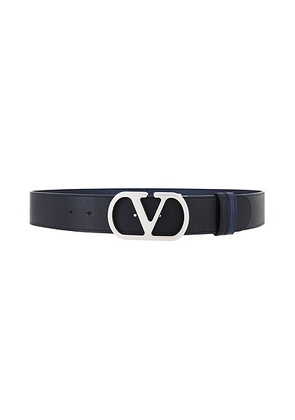Valentino Garavani Reversibile Belt in Nero & Marine - Black. Size 100 (also in 90, 95).