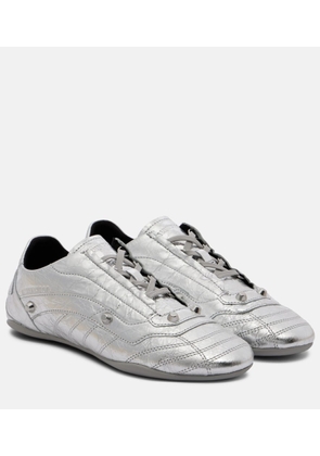 Balenciaga City metallic leather sneakers