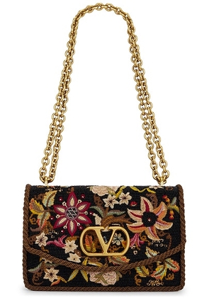 Valentino Garavani Vain Shoulder Bag in Multicolor & Nero - Black. Size all.