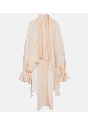 Blumarine Asymmetric georgette blouse