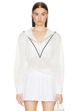 Varley Calva Knit Polo in Snow White - White. Size L (also in ).
