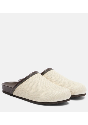 Brunello Cucinelli Monili leather-trimmed mules
