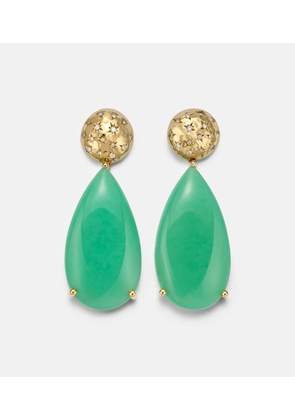 Octavia Elizabeth Imogen 18kt gold drop earrings with chrysoprase and diamonds