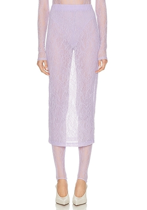 WARDROBE.NYC Lace Tube Skirt in Lilac - Lavender. Size L (also in M, S, XL, XS).