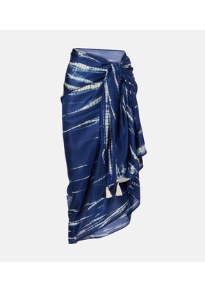 Anna Kosturova Tie-dye silk beach cover-up