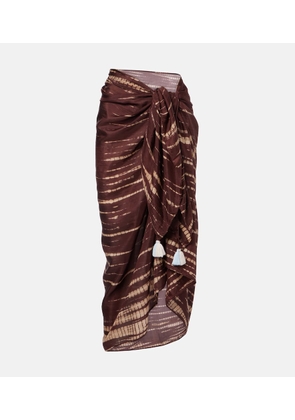 Anna Kosturova Tie-dye silk beach cover-up