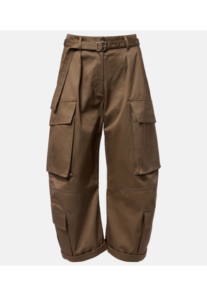 Acne Studios Pama cropped cotton twill barrel-leg cargo pants