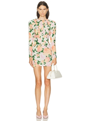 Stella McCartney Crepe Jersey Mini Dress in Multicolor Pink - Cream. Size 34 (also in 36, 38, 40).