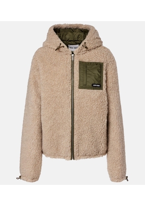 Miu Miu Wool-blend teddy down jacket