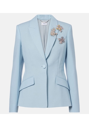 Erdem Embellished virgin wool crepe blazer