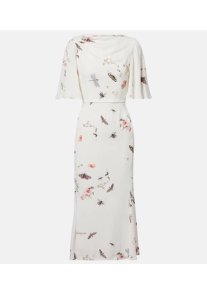 Erdem Printed crepe midi dress