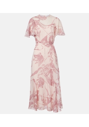 Erdem Printed silk midi dress