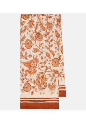 Loro Piana Floral cashmere and silk scarf