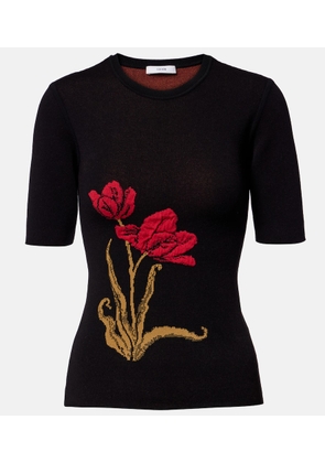Erdem Floral jacquard top