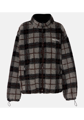 Miu Miu Checked teddy jacket