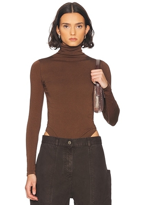 Wolford Colorado String Bodysuit in Umber - Chocolate. Size L (also in ).