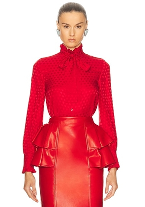 Valentino La Cour De Coeur Cuori Shirt in Red - Red. Size 36 (also in 42).