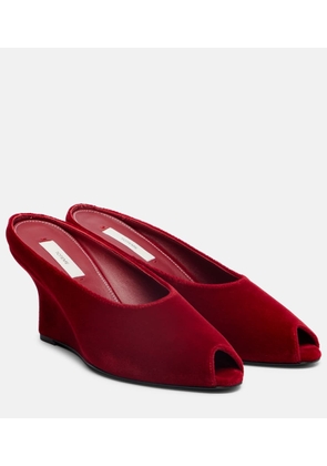 Toteme Velvet wedge mules