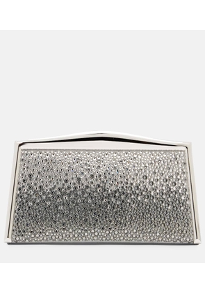 Elie Saab Jolie SwarovskiÂ®-embellished suede clutch