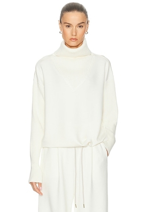 Varley Hannah Cowel Neck Sweater in Egret - Cream. Size L (also in ).