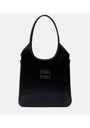 Miu Miu Ivy logo leather shoulder bag