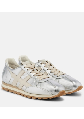 Hogan 86er metallic leather sneakers