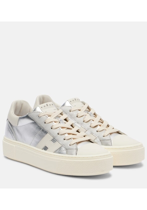 Hogan Crosswind metallic leather sneakers