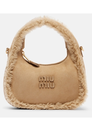 Miu Miu Wander suede top-handle bag