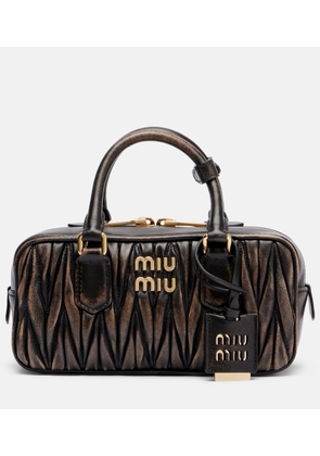 Miu Miu Arcadie matelasse leather tote bag