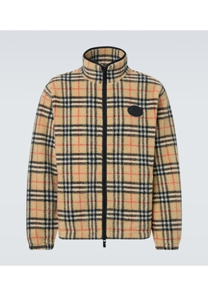 Burberry Burberry Check wool-blend zip-up jacket