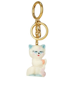 Valentino Garavani Key Ring in Multi - White. Size all.