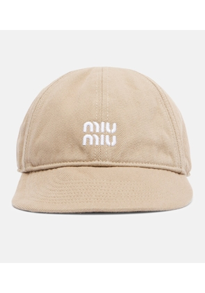 Miu Miu Logo denim baseball cap