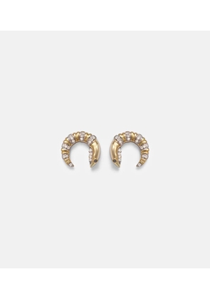 Yvonne Leon Ecrevisse 9kt gold earrings with diamonds