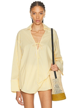 Solid & Striped The Livia Tunic Top in Lemon - Yellow, Cream. Size M (also in S).