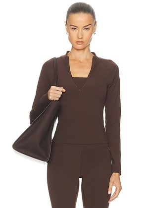 YEAR OF OURS Studio Pullover in Dark Oak - Chocolate. Size M (also in S, XS).